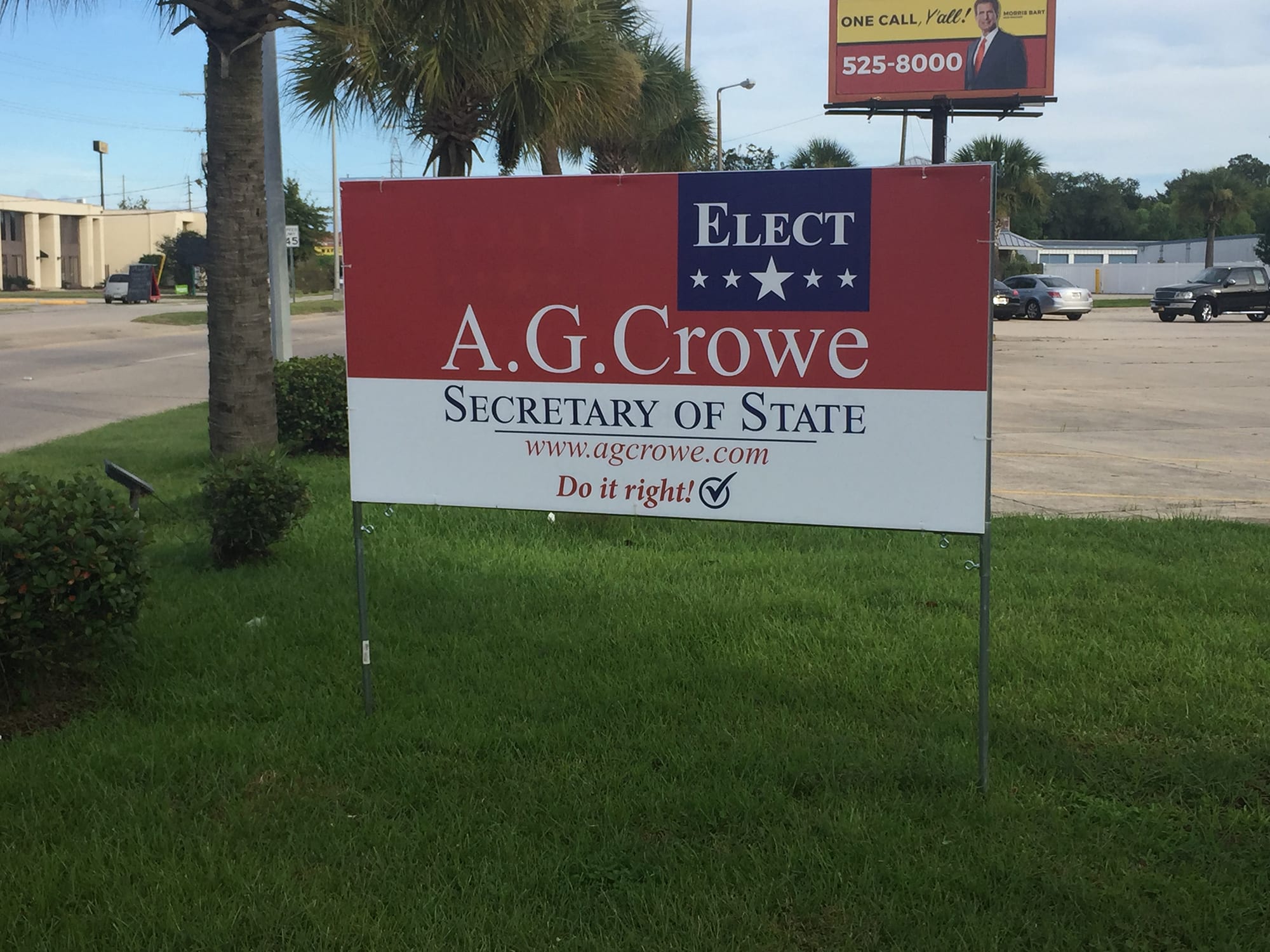 Secretary of State, A. G. Crowe | Campaign Sign Frames